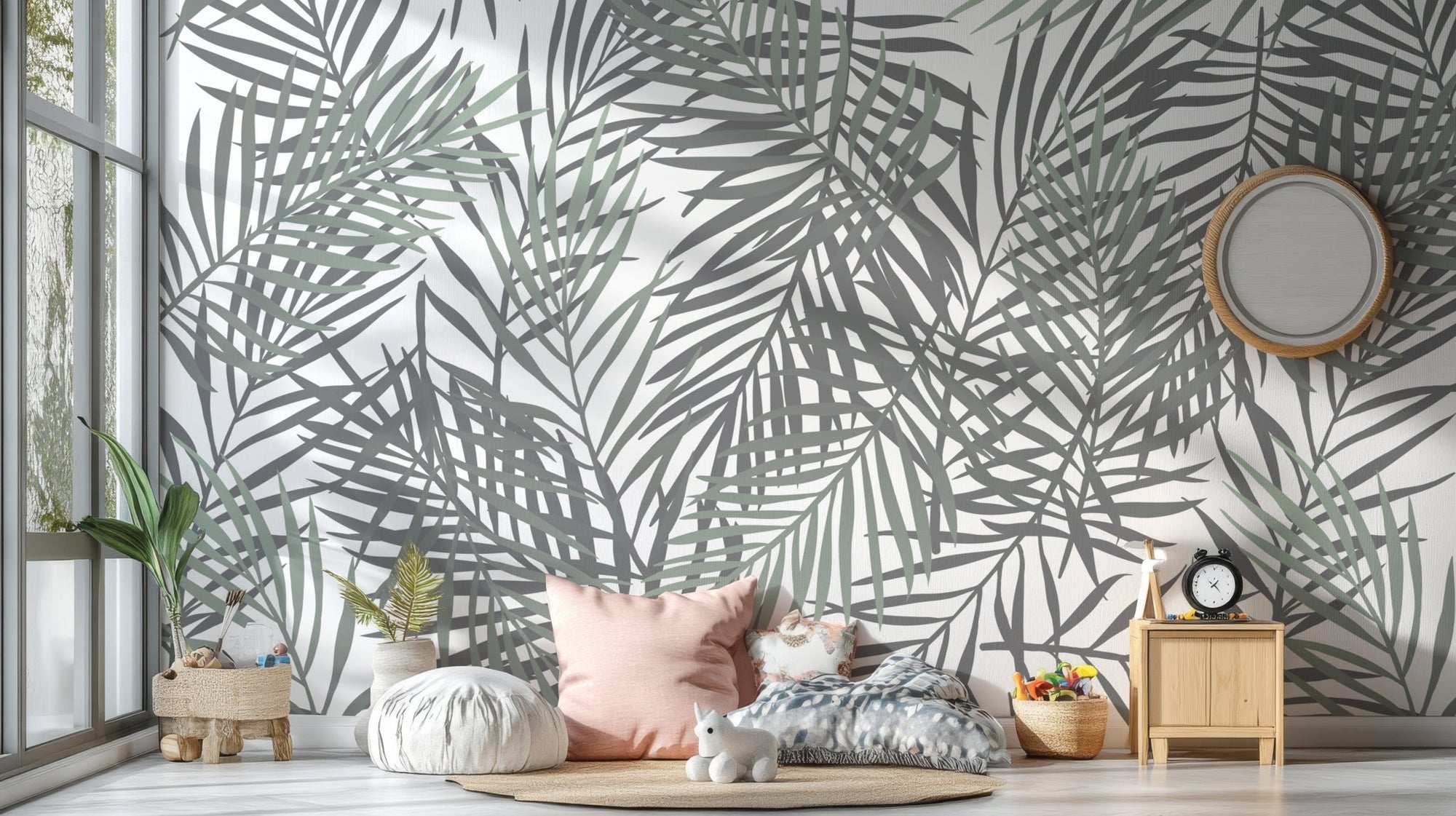 Tropical Whisper Leaf wallpaper for walls, B889
