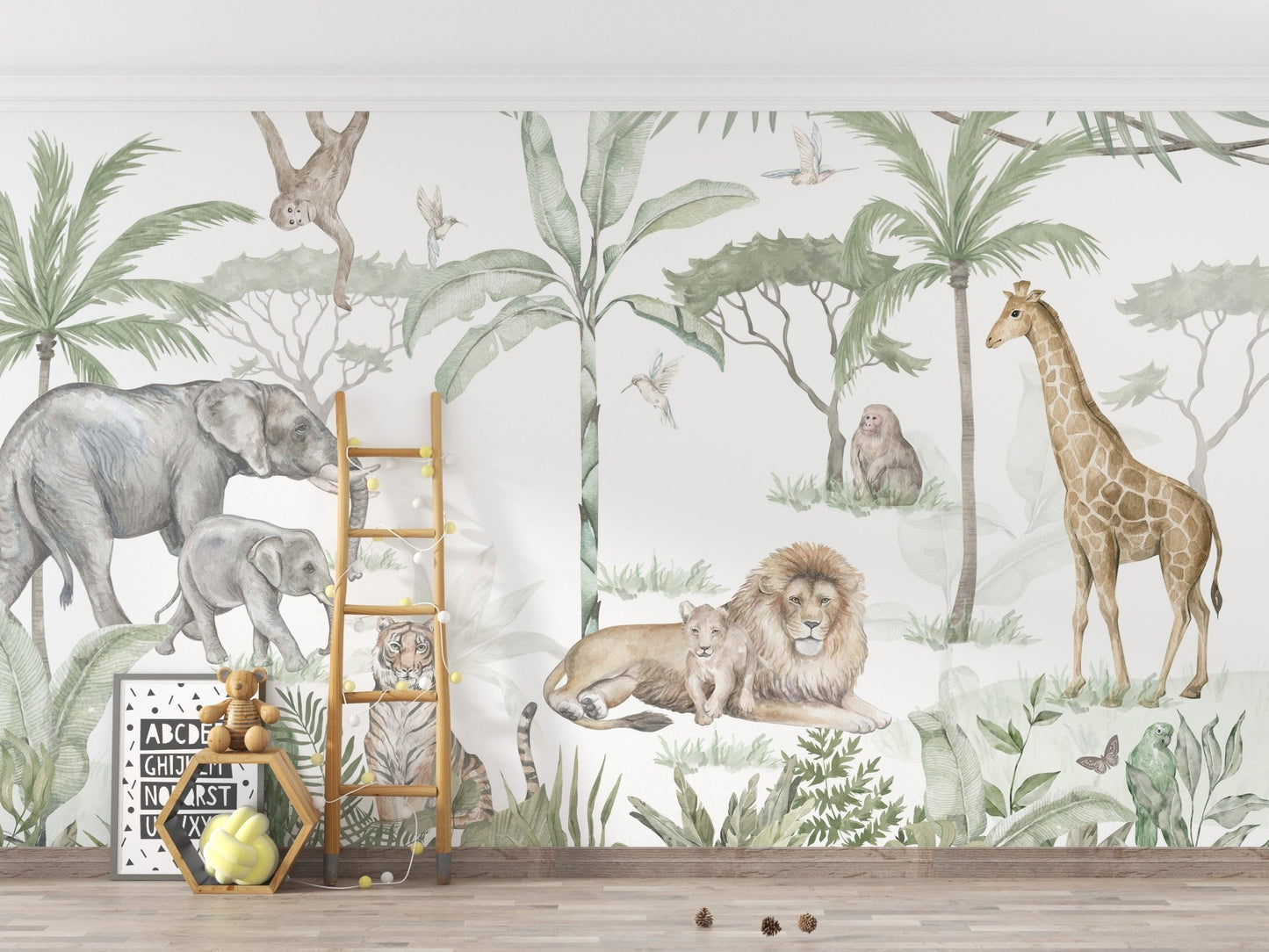 Scenic Tropical Jungle Wall Mural
