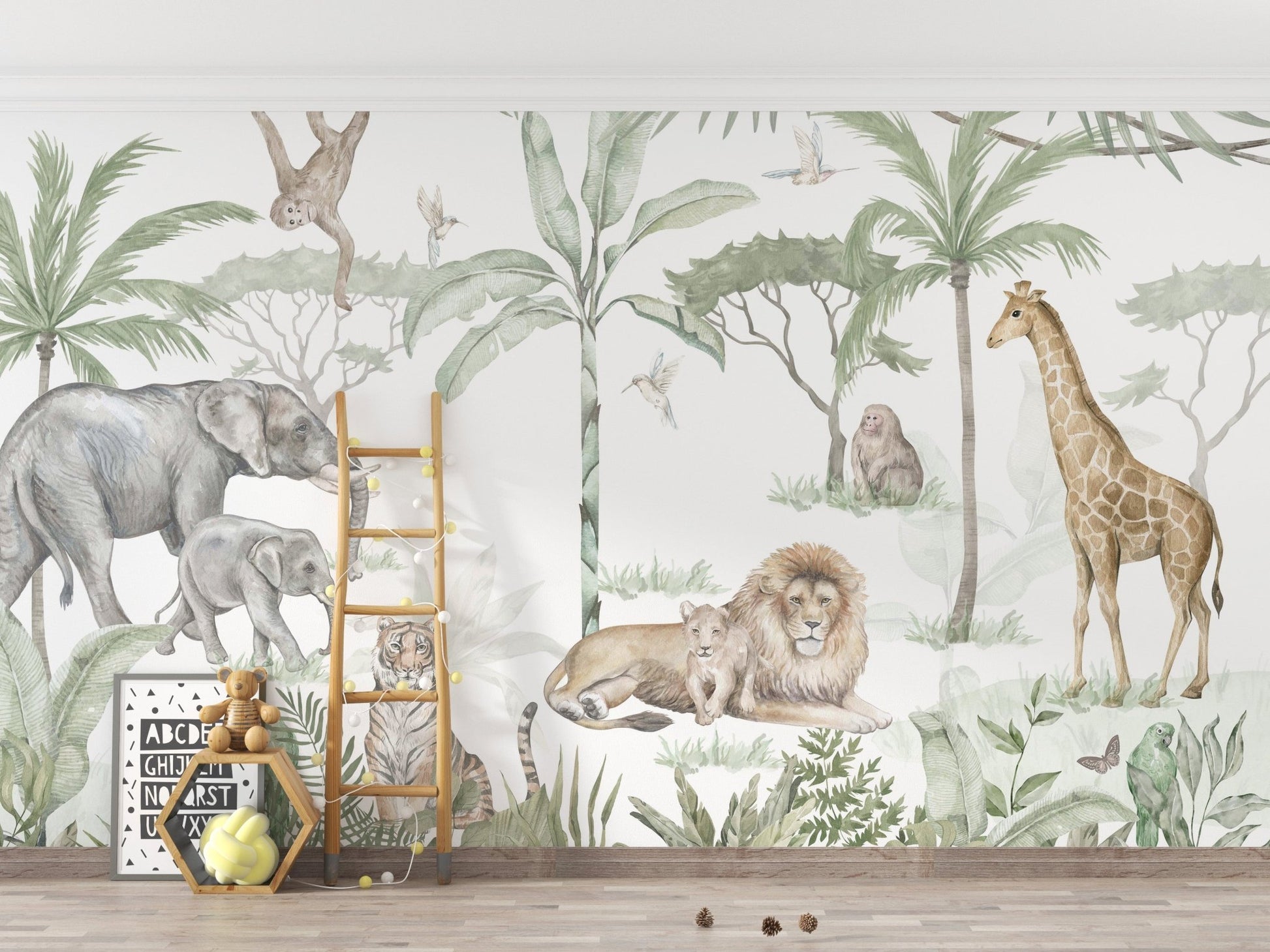 Scenic Tropical Jungle Wall Mural

