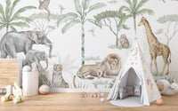Rainforest Wildlife Wall Covering
