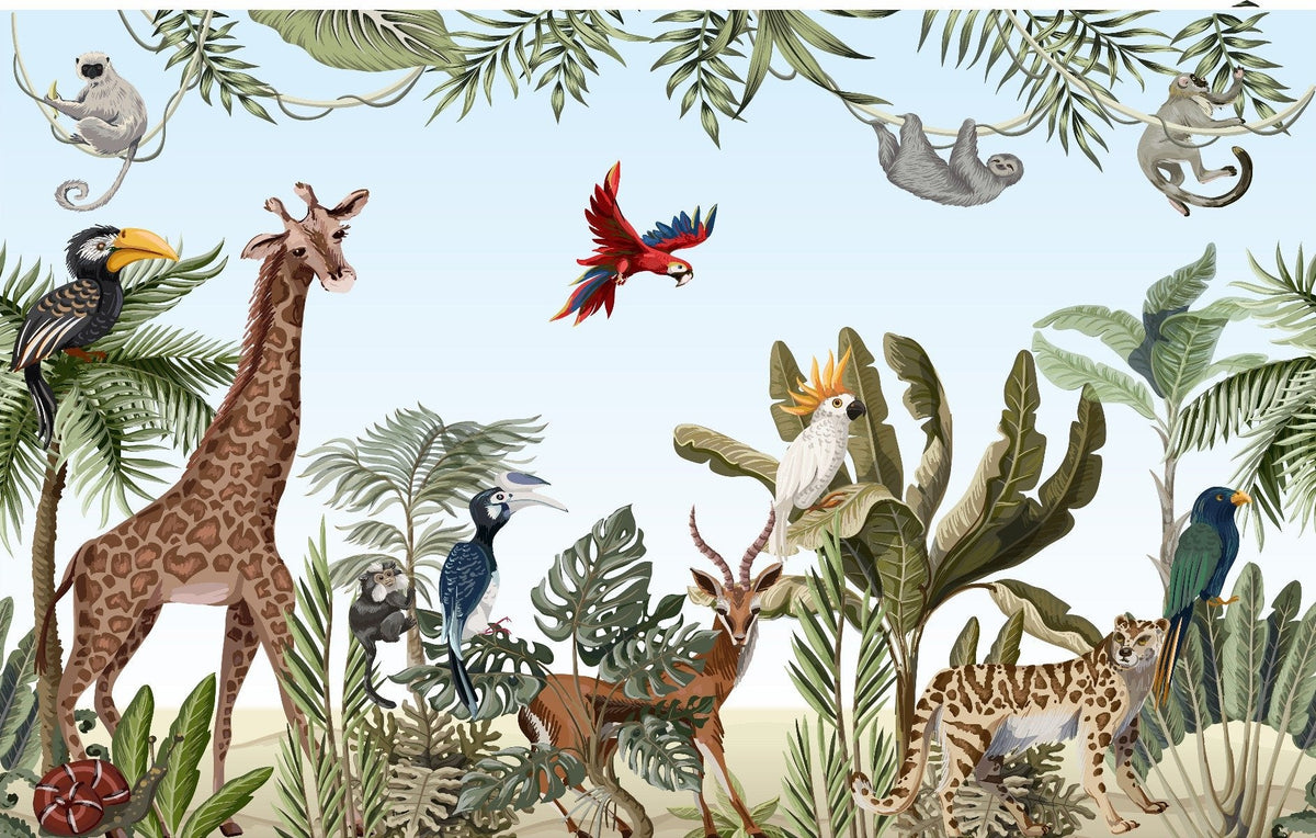 Kids Jungle Safari Wallpaper Mural