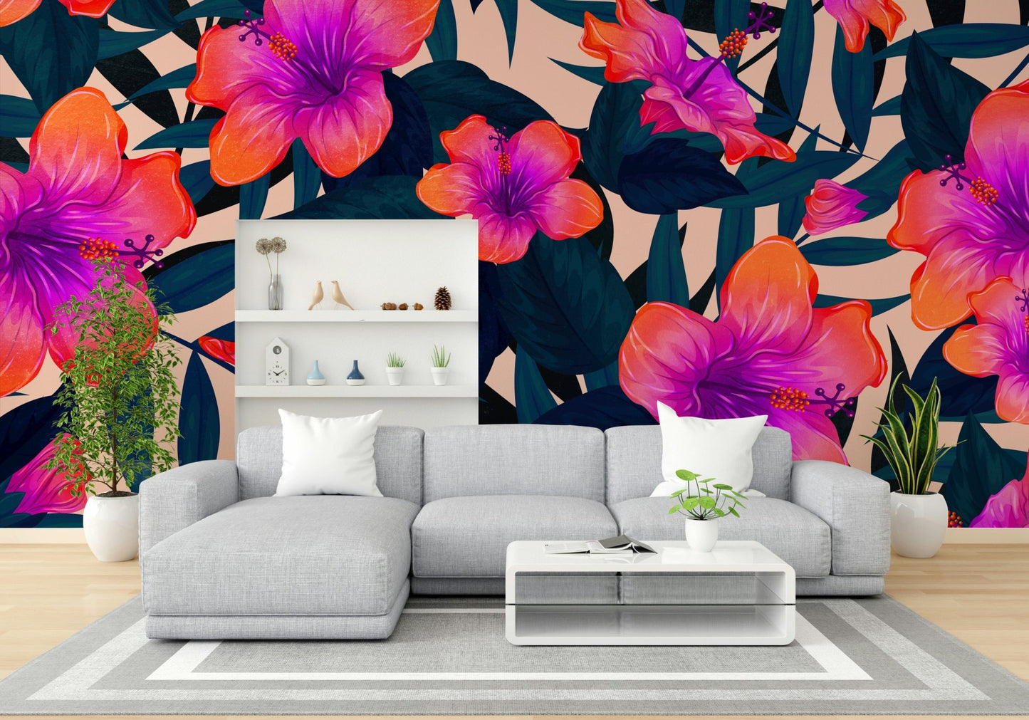 Vibrant green, pink, yellow, and blue colors.

