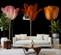High-definition wall mural showing delicate petal textures., GD7712