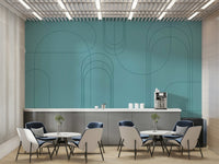 Contemporary wallpaper with arch patterns

