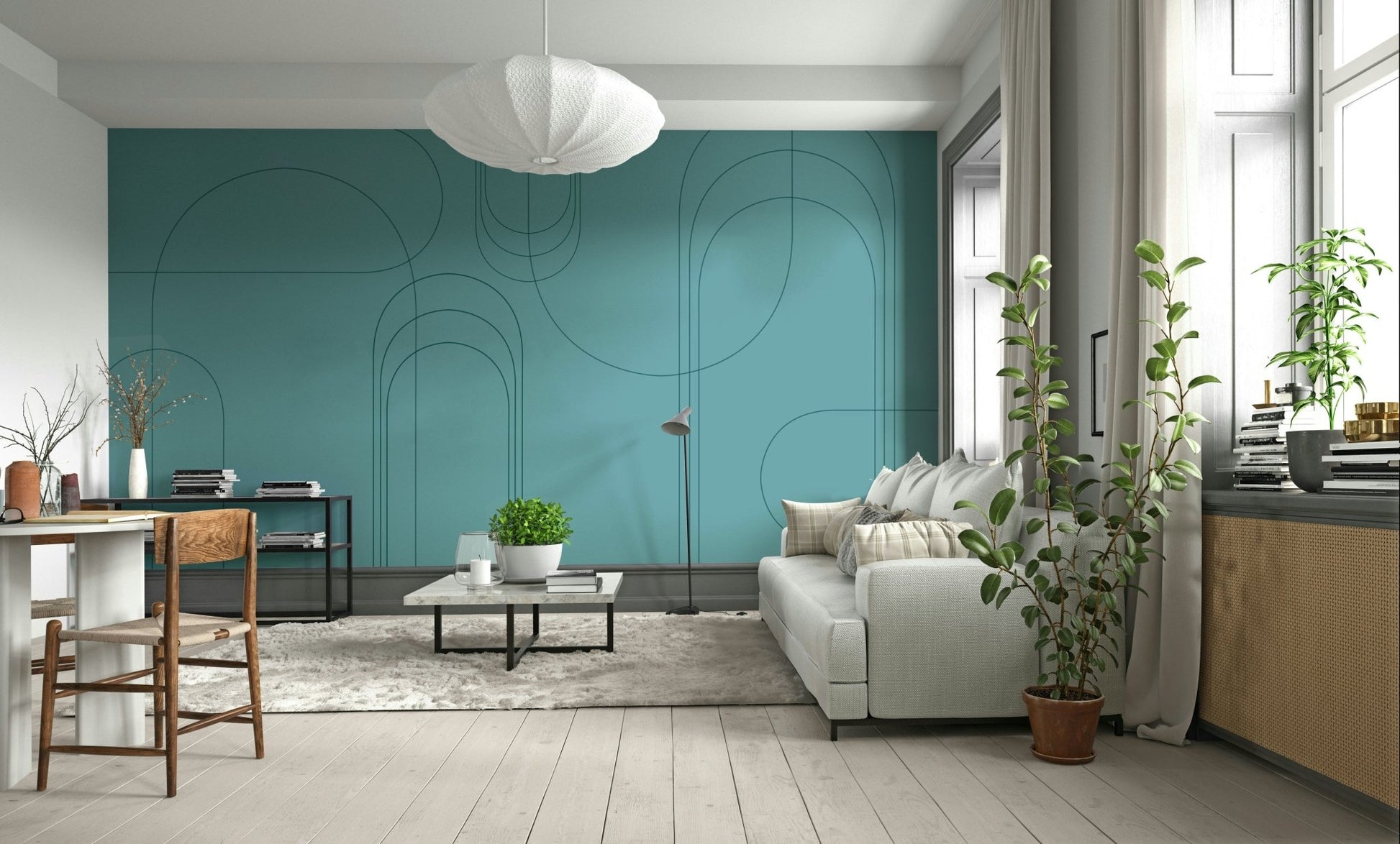 Stylish and vibrant mural wallpaper for walls

