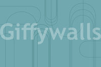 Unique turquoise wallpaper design detail

