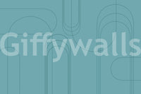 Unique turquoise wallpaper design detail

