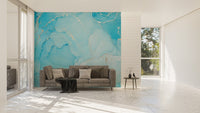 Dreamy Turquoise Alcohol Design Mural
