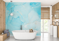 Elegant Turquoise Alcohol Art Wallpaper
