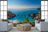 Turquoise cove escape wall mural for master bedroom styling