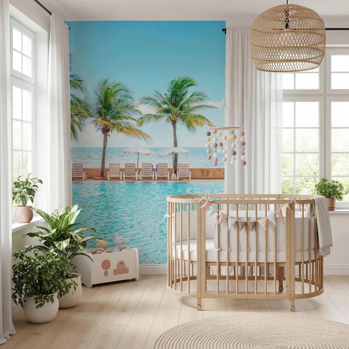 Turquoise Escape Wall Mural