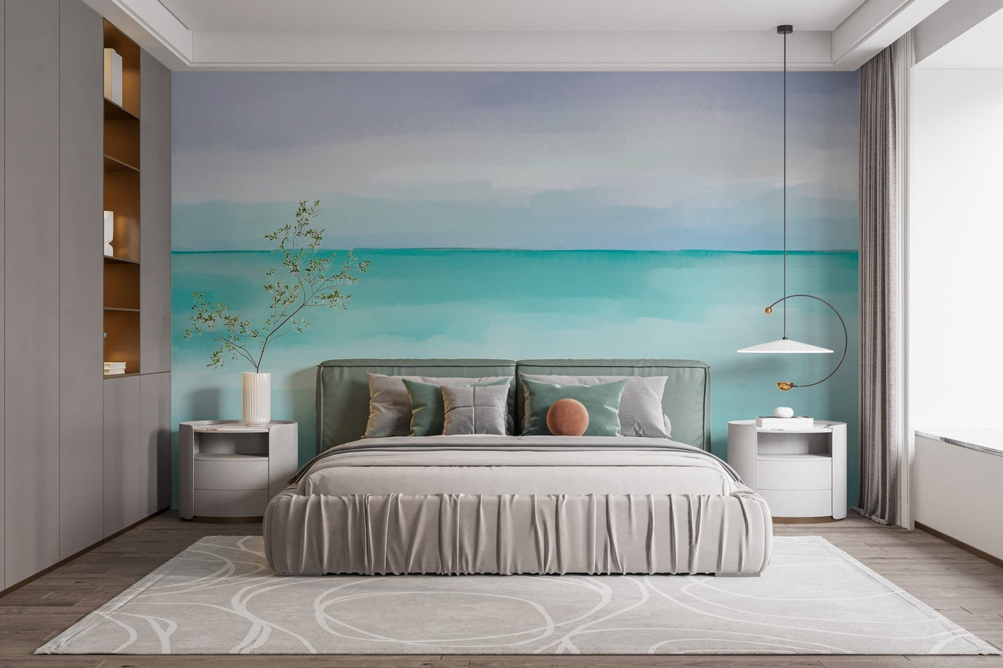 Turquoise Ocean Wall Mural - Giffywalls, B458