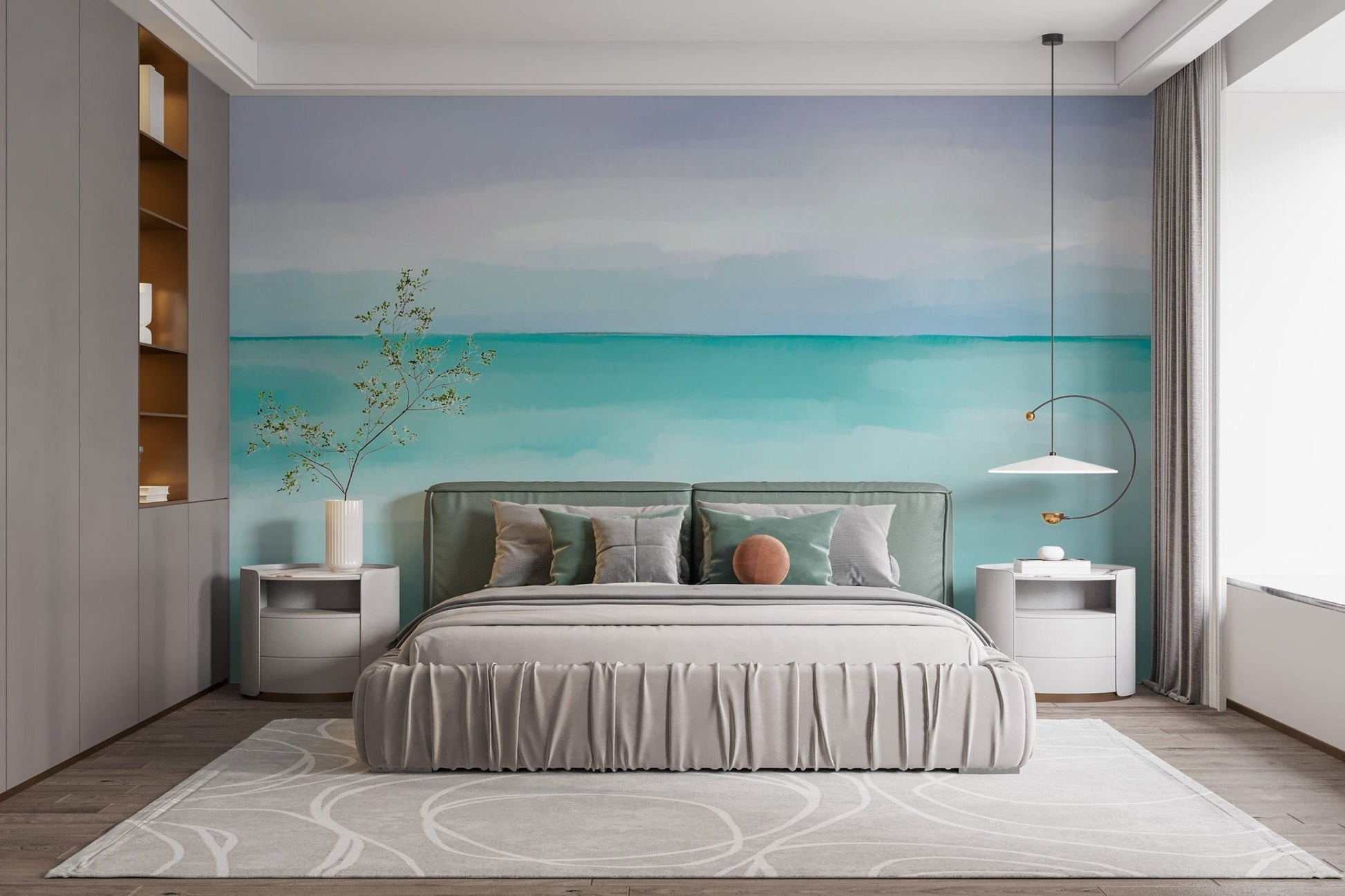 Turquoise Ocean Wall Mural - Giffywalls, B458