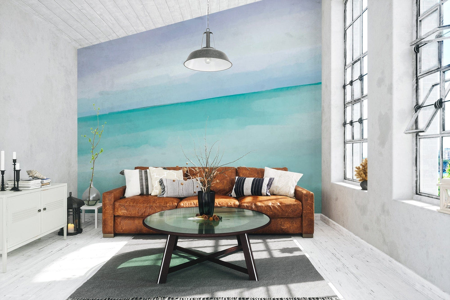 Turquoise Ocean Wall Mural - Giffywalls, B458
