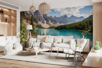 Turquoise Peaks & Pines Wall MuralGD9129