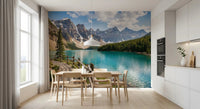 Turquoise Peaks & Pines Wall MuralGD9129