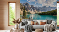 Turquoise Peaks & Pines Wall MuralGD9129