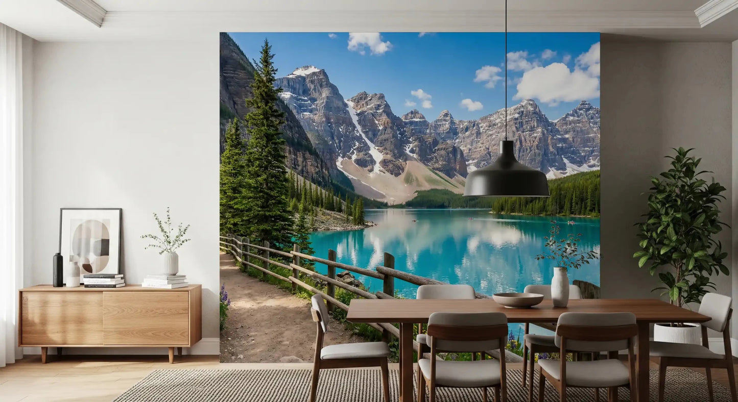 Turquoise lake in Turquoise Peaks Trail wall mural design