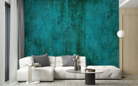 Decorative rustic mural with turquoise texture A237