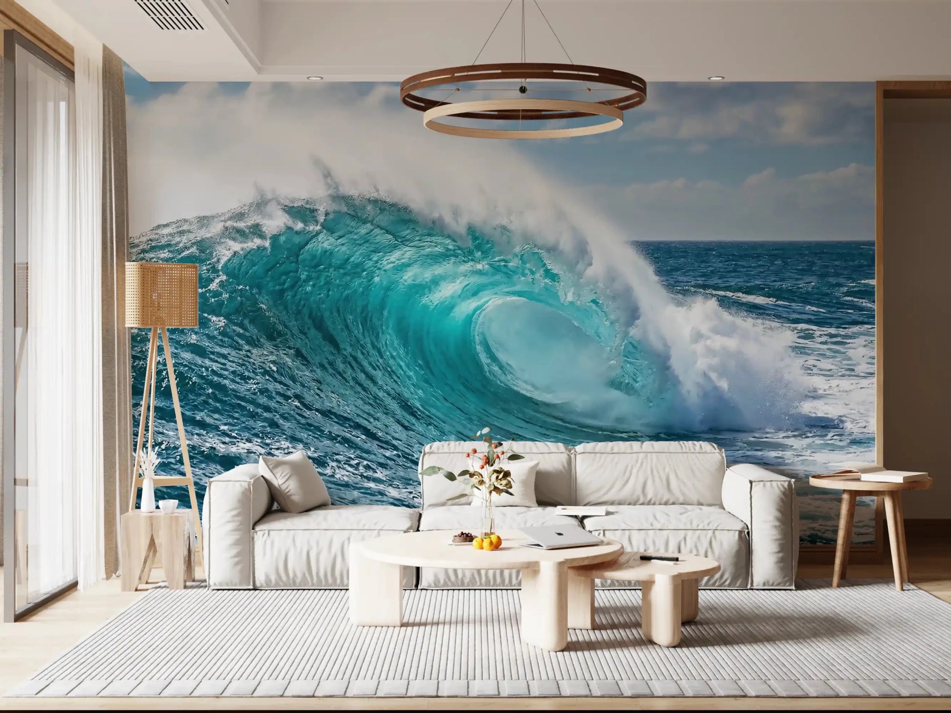 Turquoise Wave Majesty Wall MuralGD9135