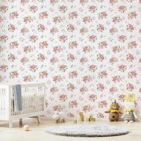 Friendly turtle wallpaper for children’s room

