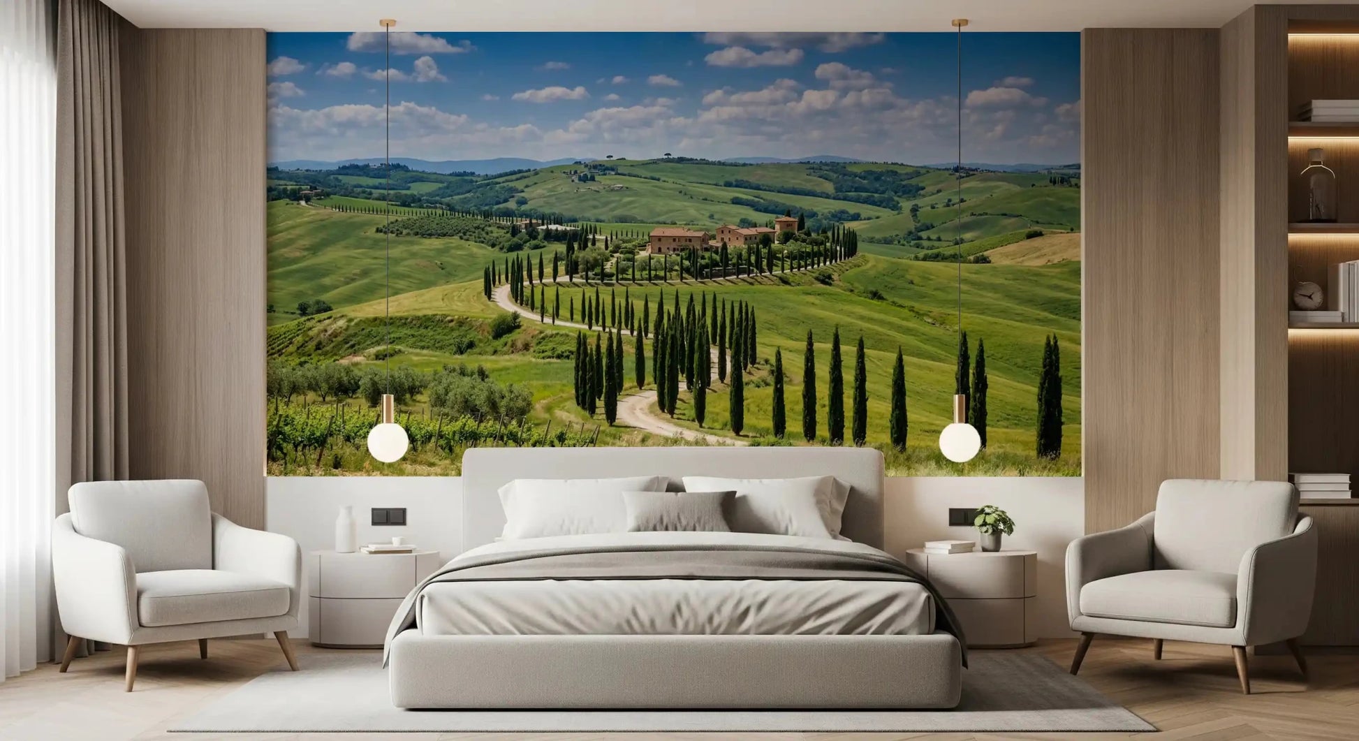Tuscan Cypress Serenity Wall Mural