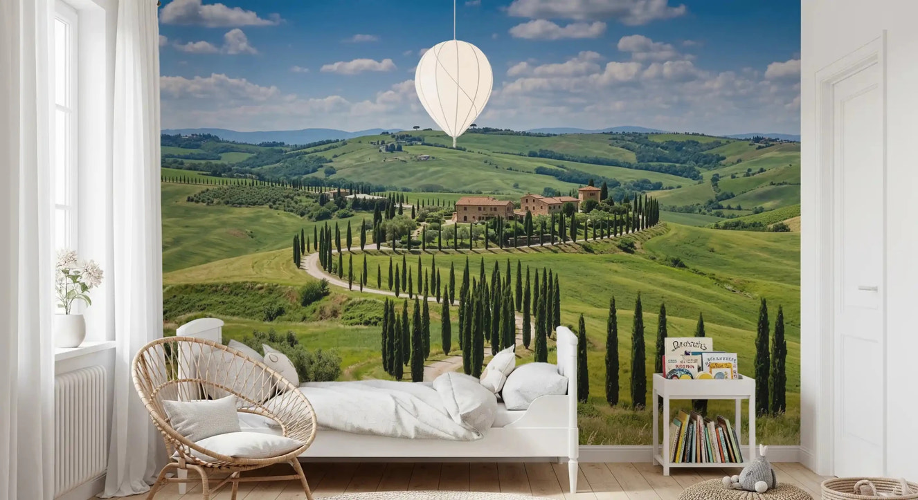 Tuscan Cypress Serenity Wall Mural