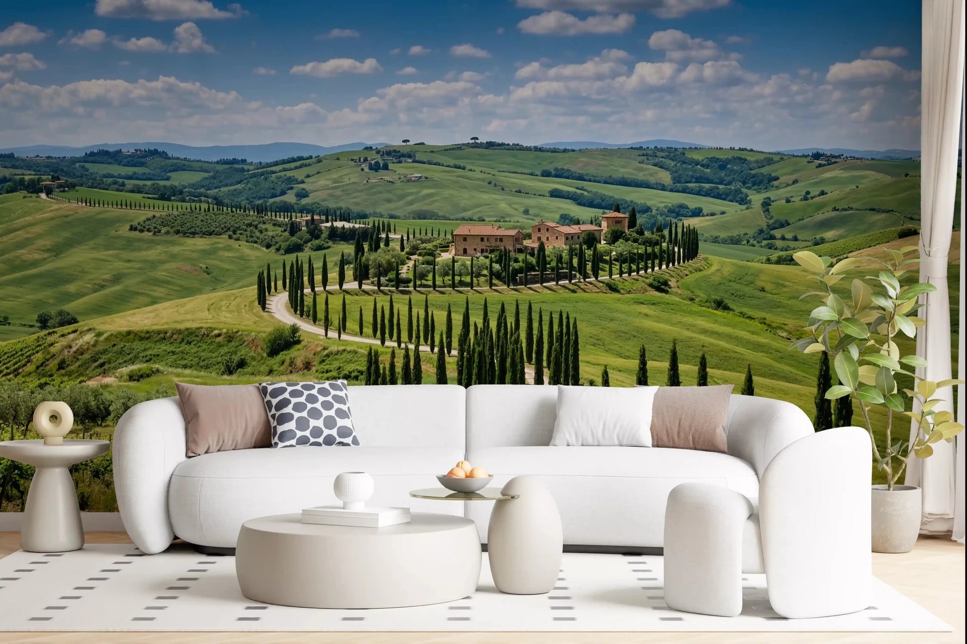 Tuscan Cypress Serenity Wall Mural