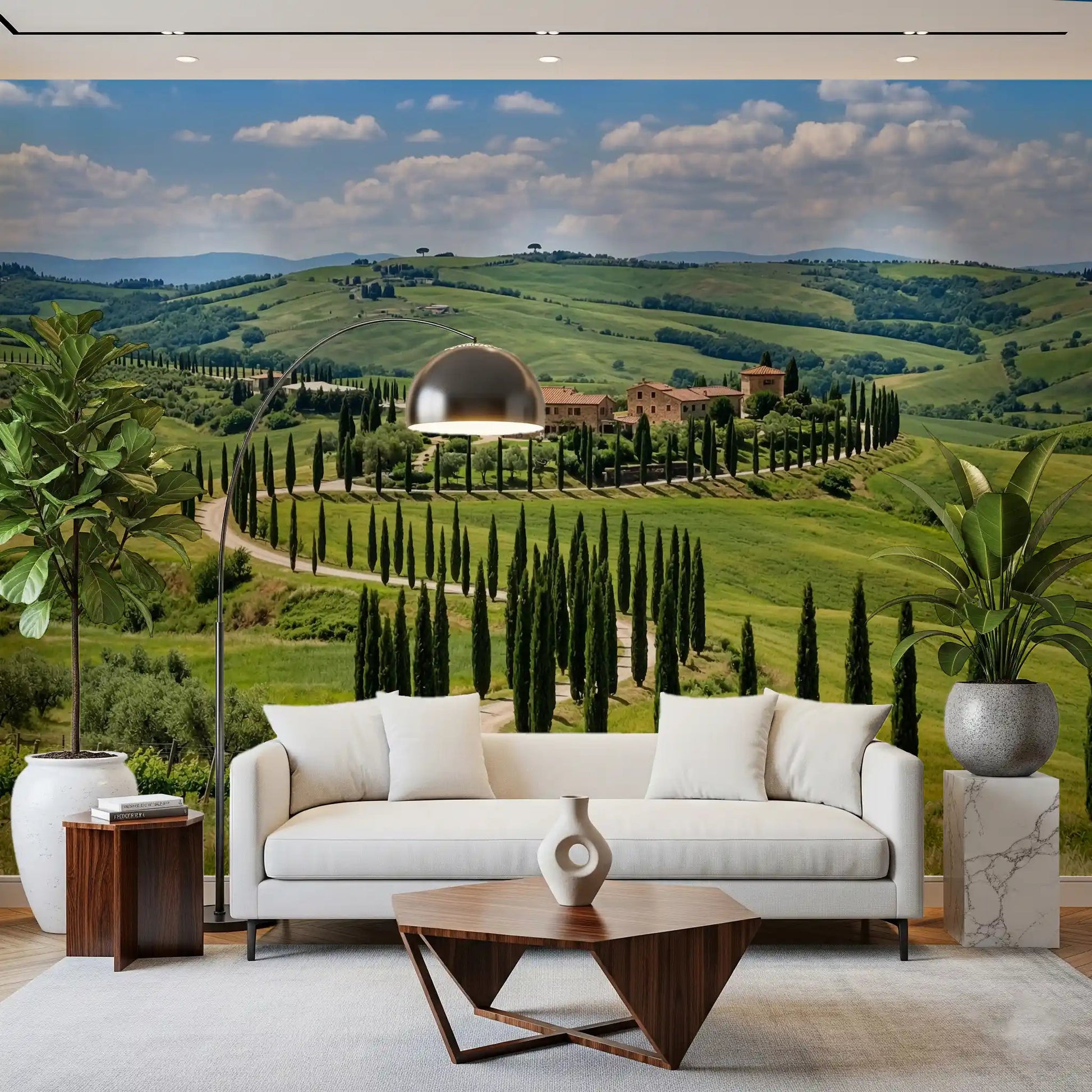 Tuscan Cypress Serenity Wall Mural