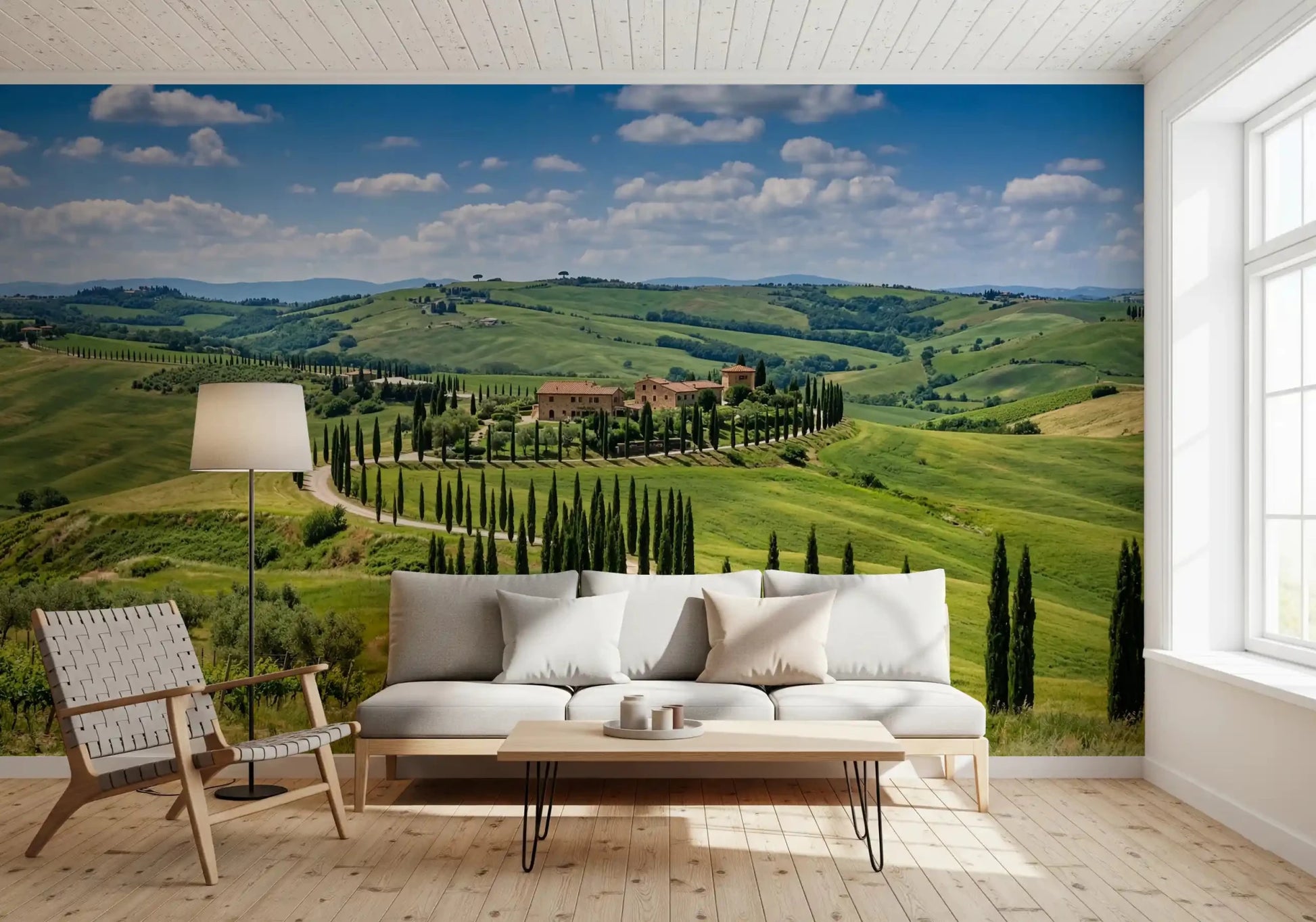 Tuscan Cypress Serenity Wall Mural
