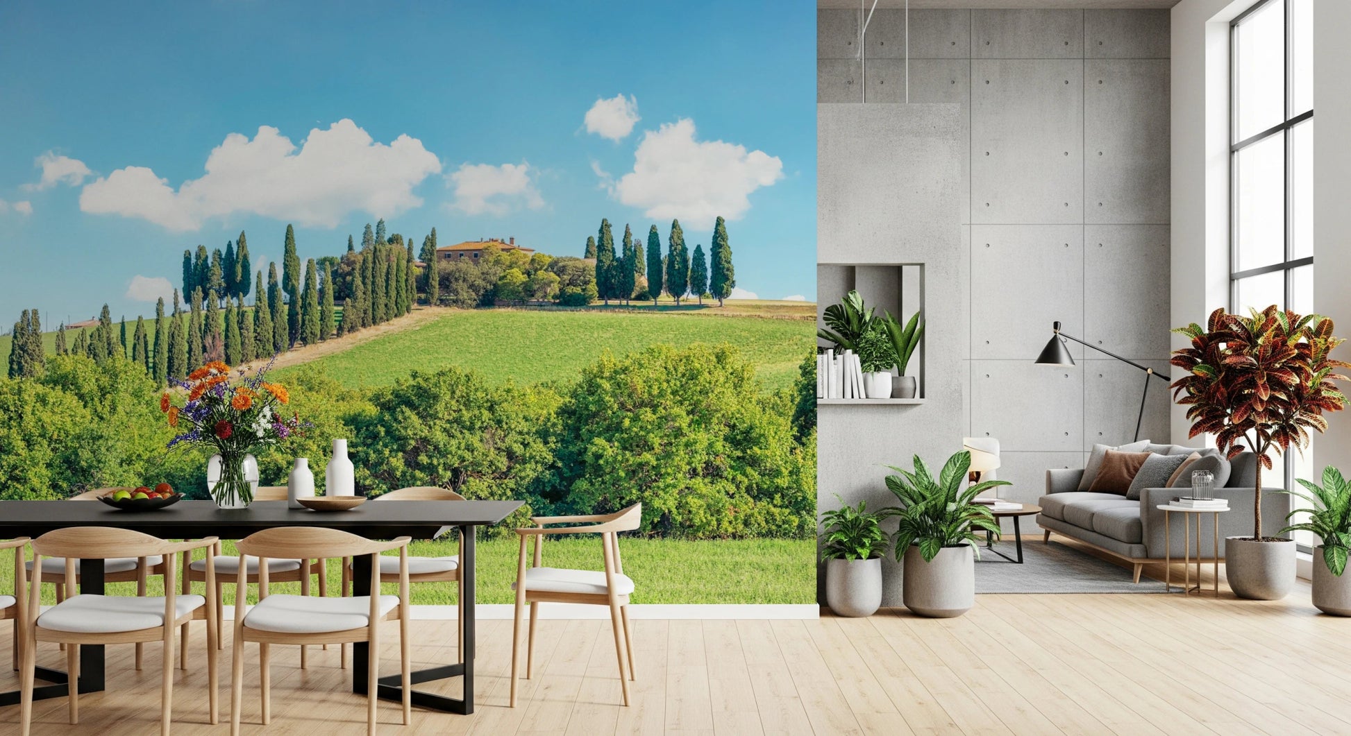 Tuscan Hillside Wall Mural