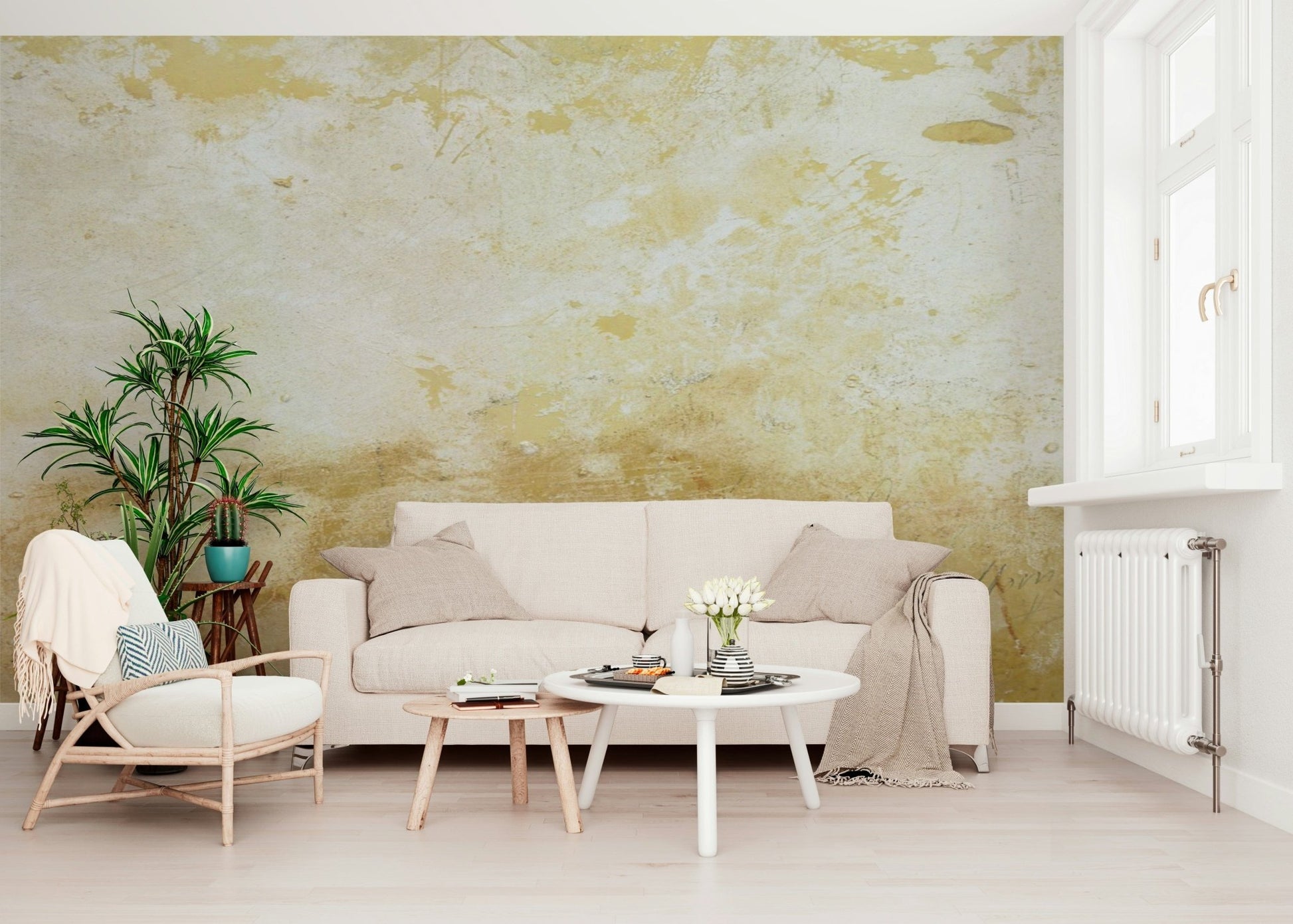 Subtle abstract art Tuscan Texture wall mural background.