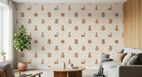 Rustic pots fill a living room with Tuscany Pottery On Canvas wallpaper.
GD9583