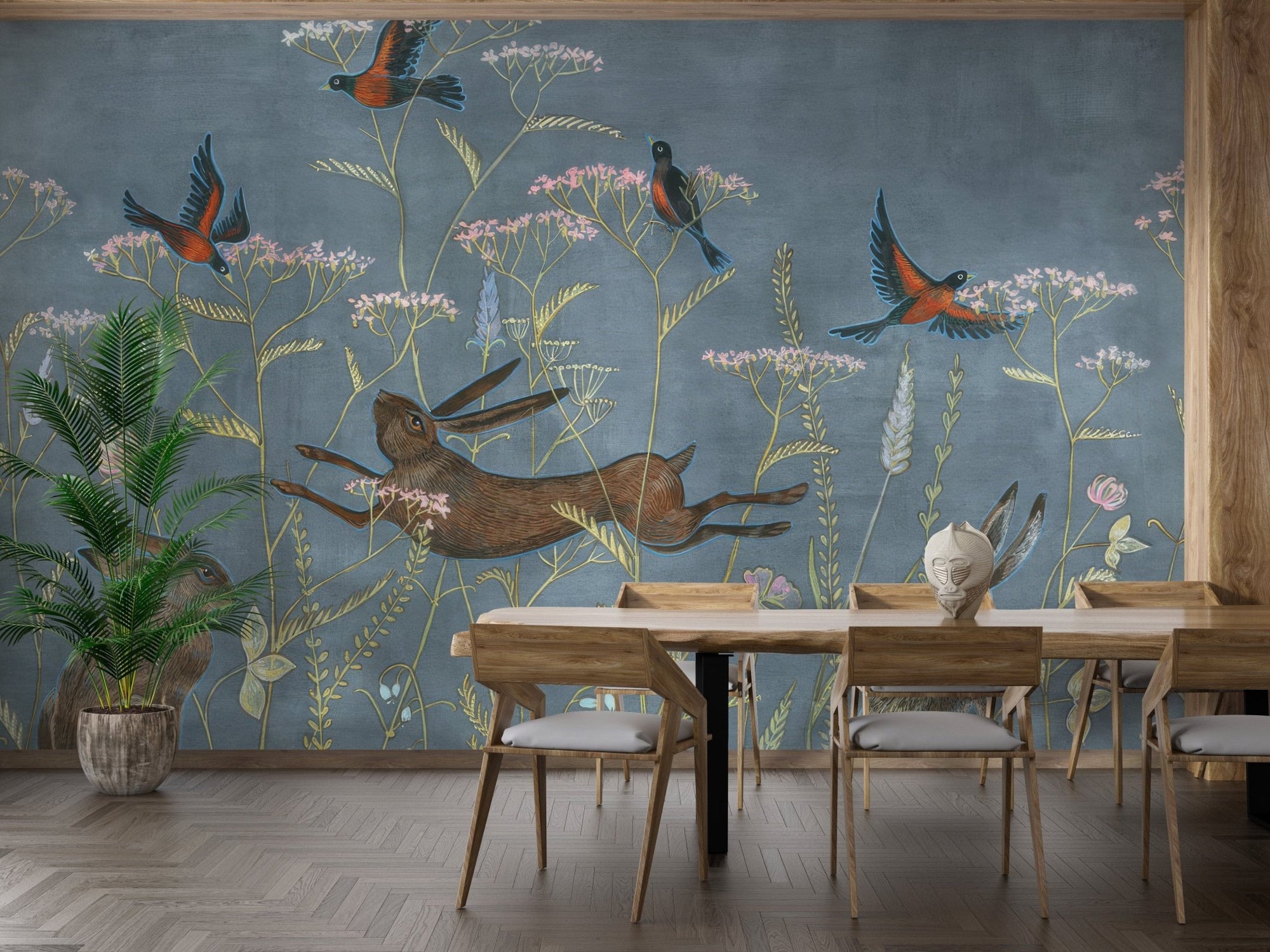 Twilight Flora Fauna Wallpaper Mural C306