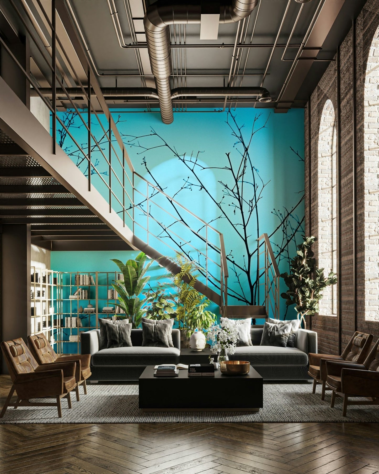 Twilight in the outdoors Wall Mural