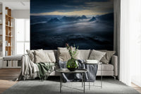 A contemplative gentle design wallpaper mural for a feature wall.
