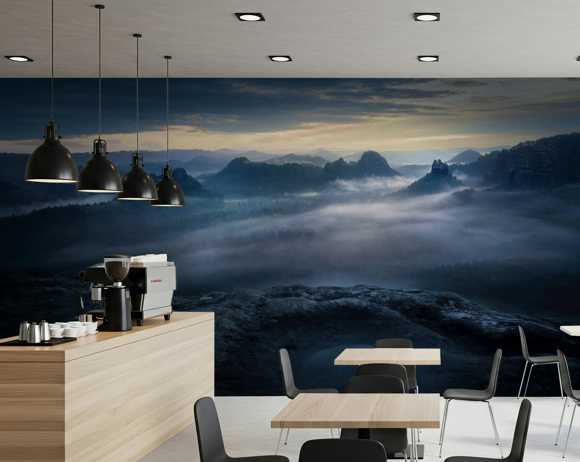 A serene dreamy landscape wall mural for your decor.