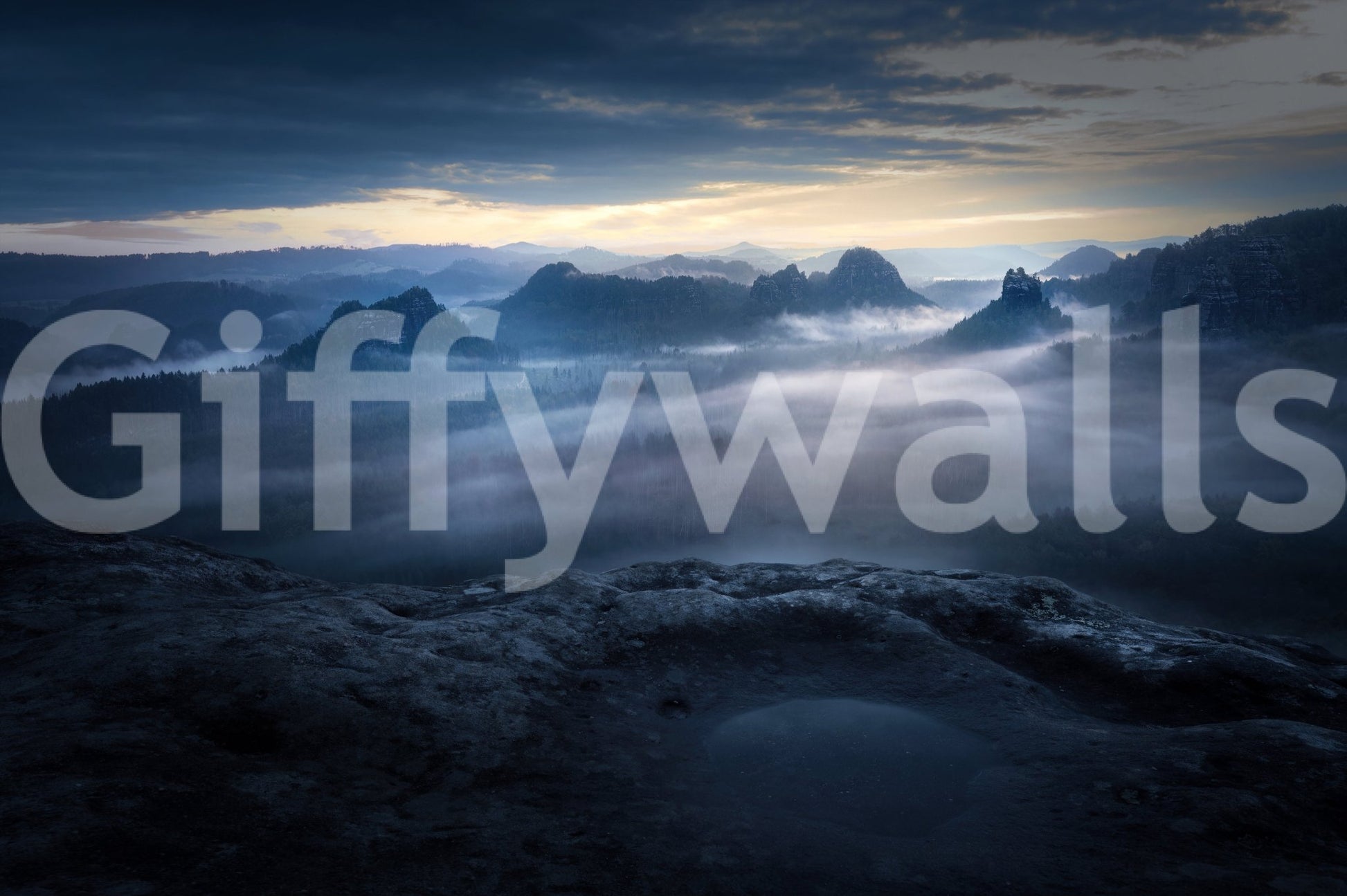 A high-quality minimalist vista wall mural for walls.