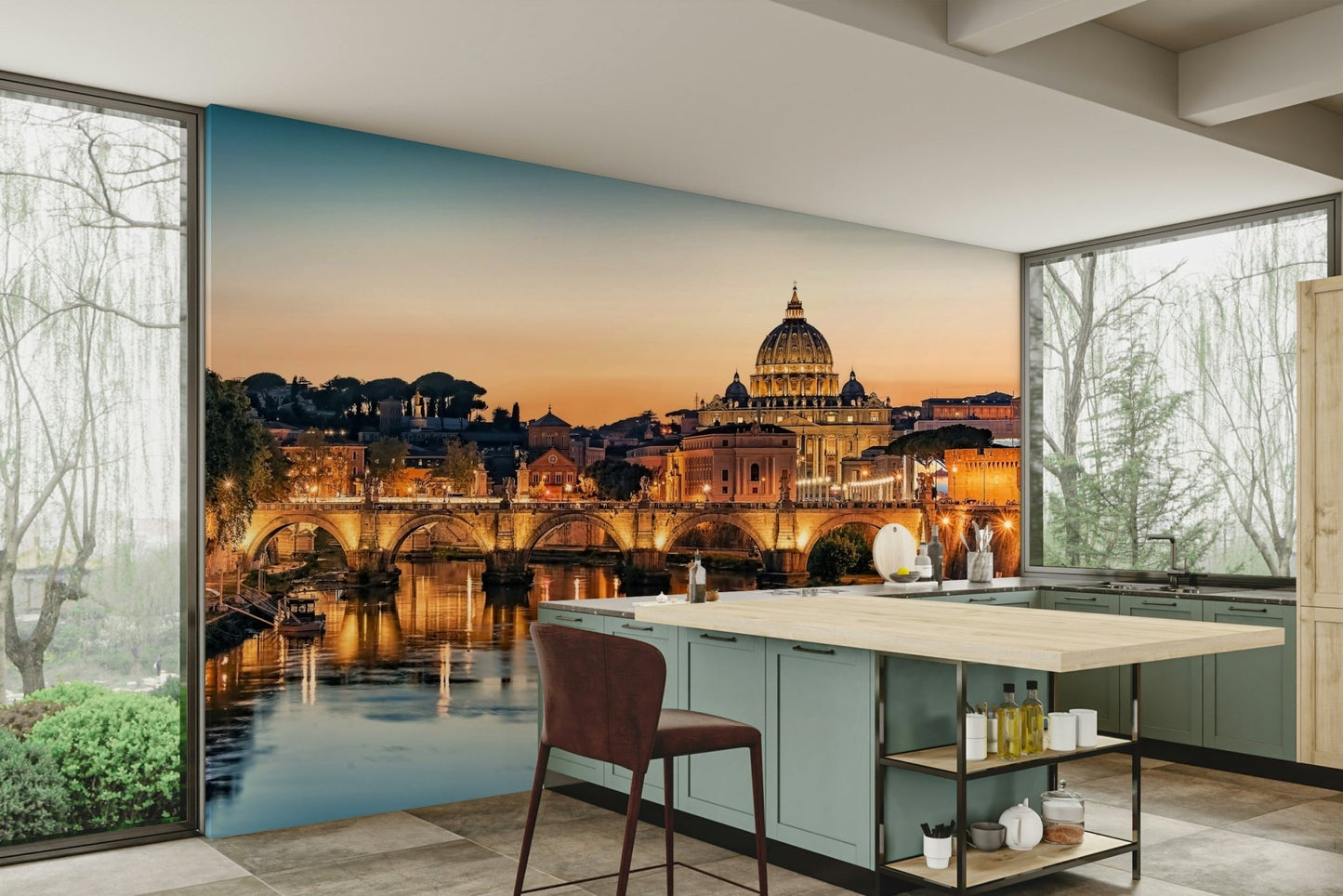 Twilight Over Rome Wall Mural