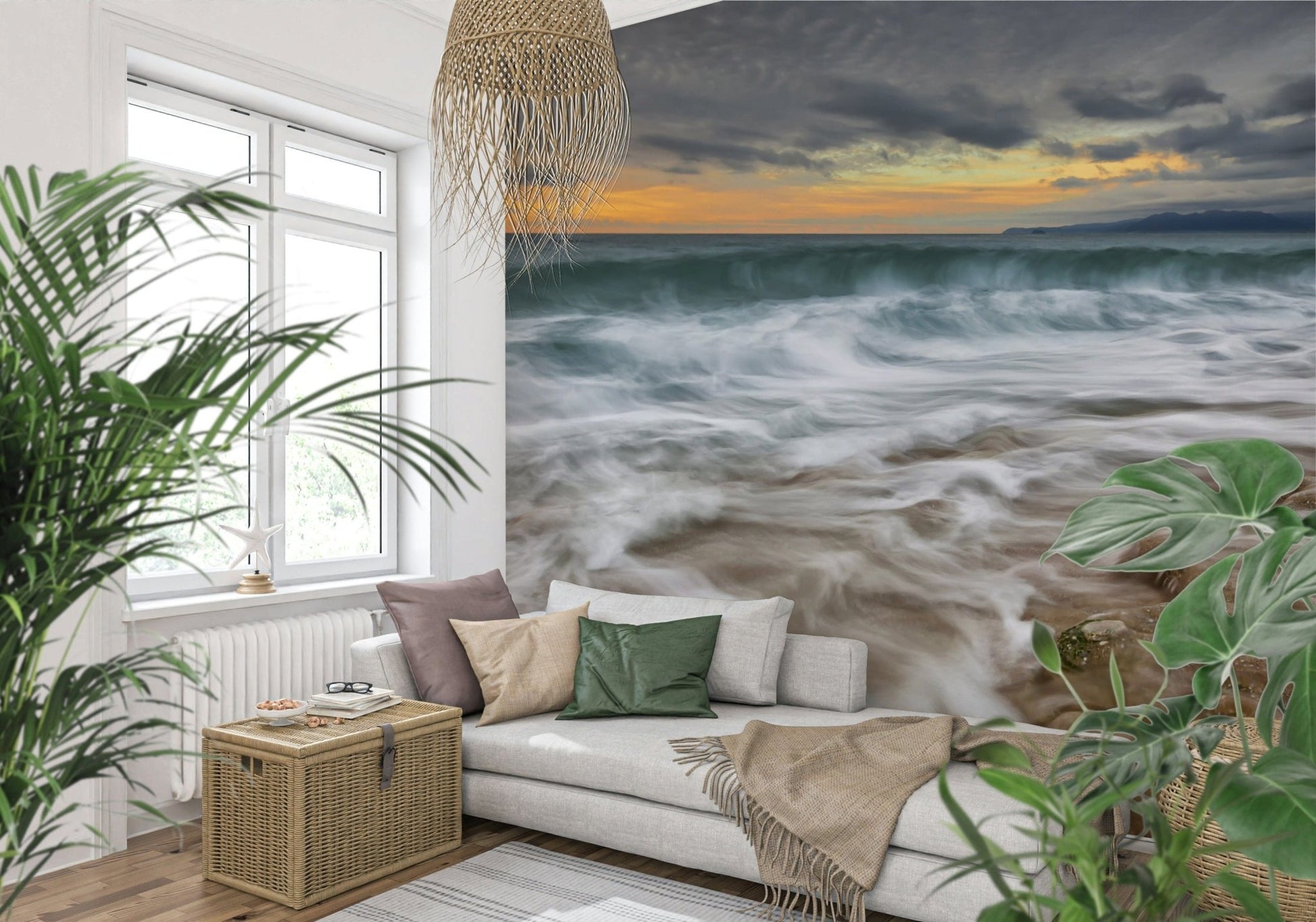 A beautiful modern art wall mural of delicate water.