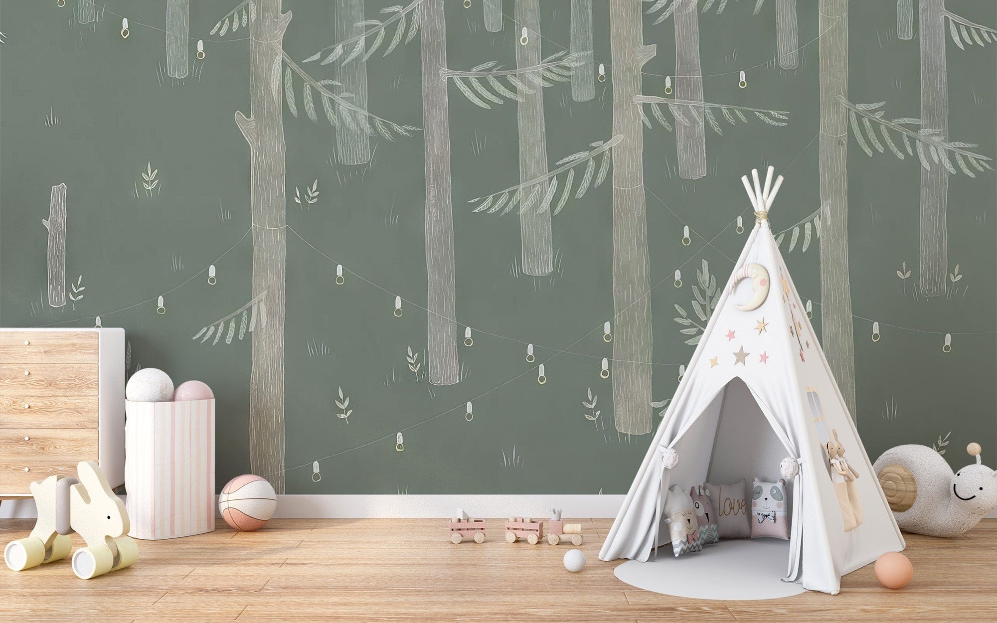 Twilight Trees Light Wallpaper Mural, C278