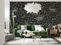 Design showing deep blue and green hues in the mural