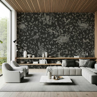 Sophisticated living area featuring Twilight Woods Wall Mural