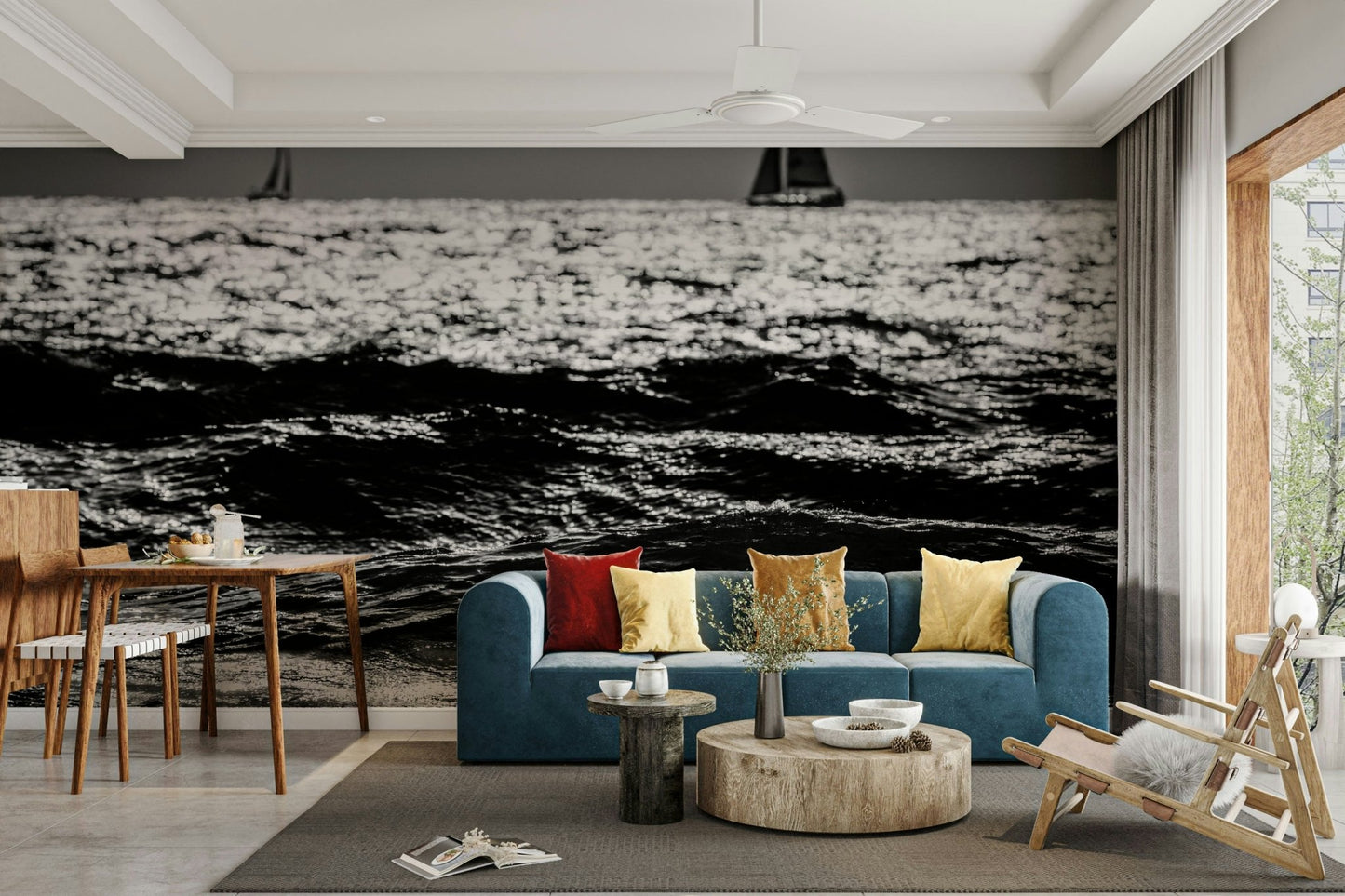 Two Sailboats Wall Mural