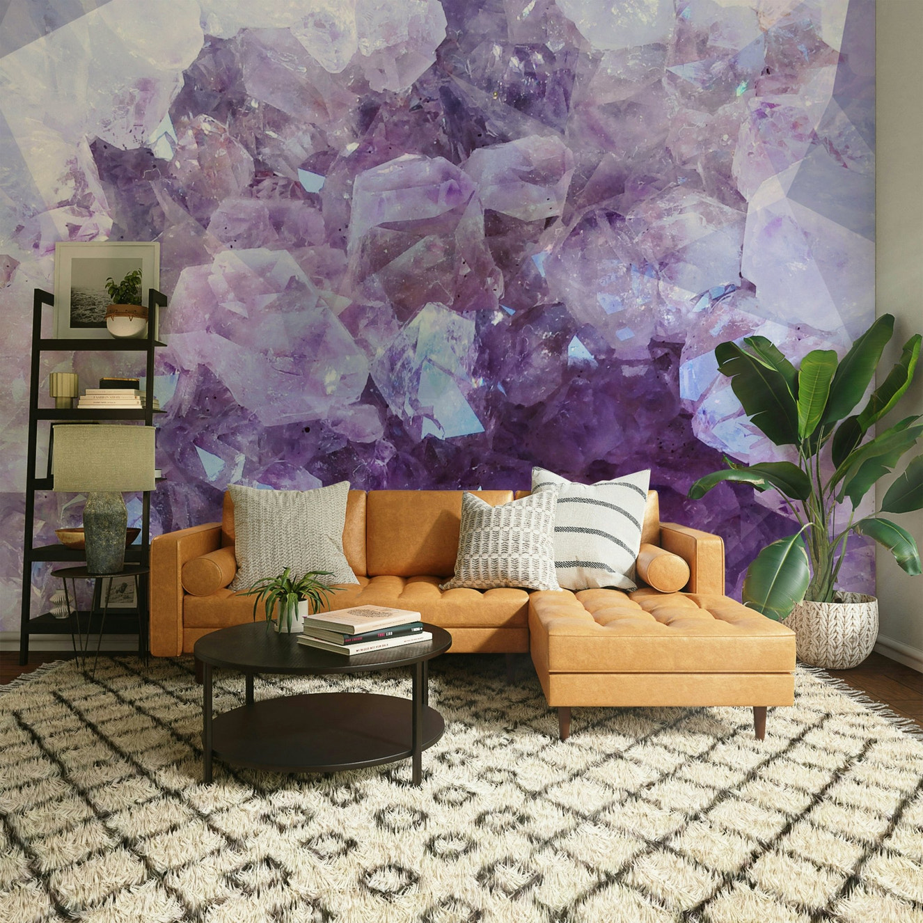Ultraviolet Crystals wall mural

