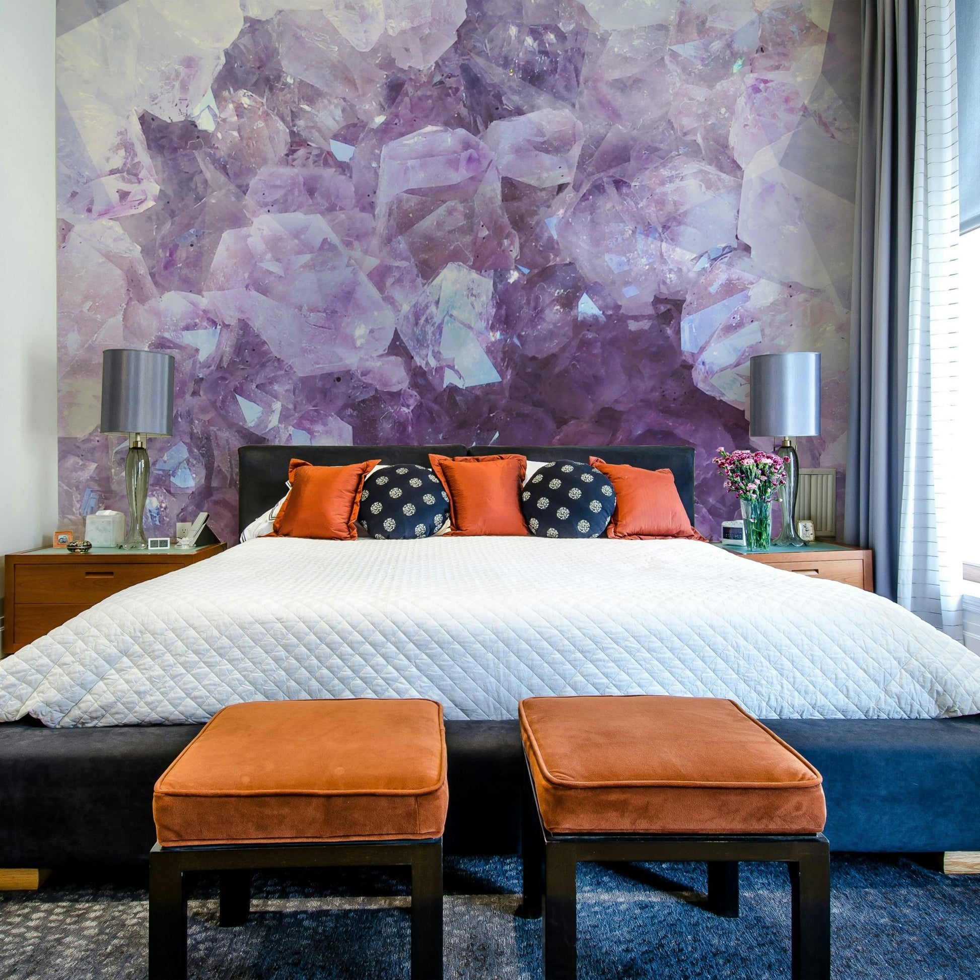 Rich gemstone wall wallpaper style

