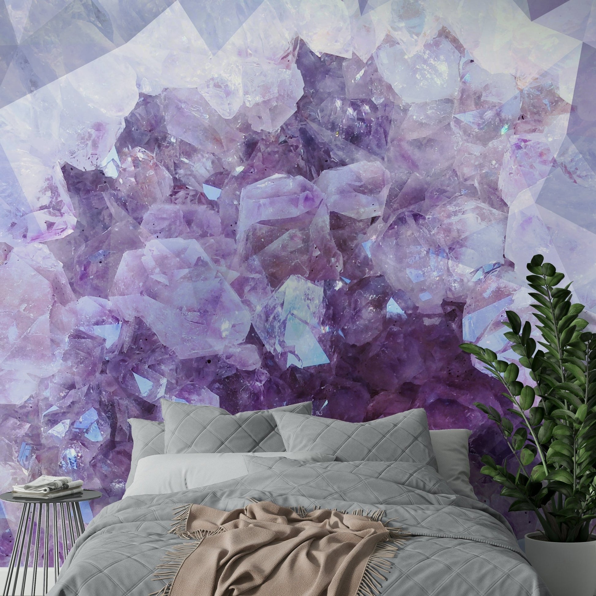 Gemstone-inspired mural wallpaper

