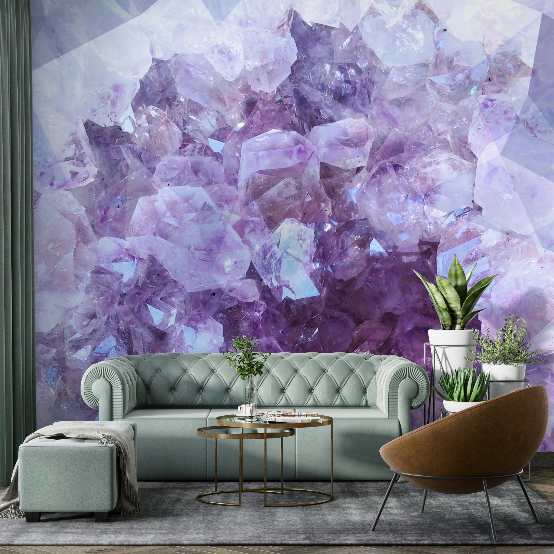 Natural mineral-inspired wall mural

