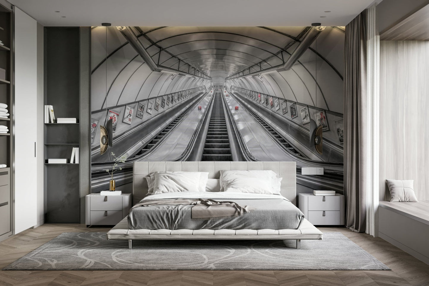 The image shows a dramatic view looking upwards.

