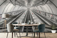 The image has a strong sense of perspective and depth.

